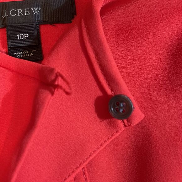 J CREW Women’s Size 10P Red Polyester Sleeveless Blouse - Picture 6 of 7